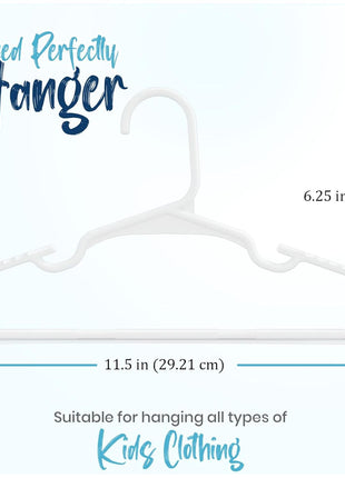 Utopia Home Kids Hangers 60 Pack – 11.5 Inch Baby Closet Hangers White | Plastic baby hangers | Fits children's & infant clothes | Gentle on delicate garments