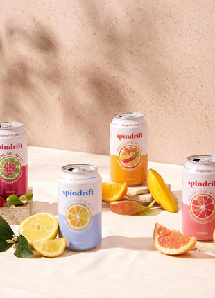 Spindrift Sparkling Water, 4 Flavor Variety Pack, Made with Real Squeezed Fruit, 12 Fl Oz (Pack of 20)
