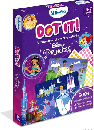 Skillmatics Dot It Sticker Art – Unicorns & Princesses, Craft Kit for Kids | 500+ Stickers, DIY Scrapbooking Activity, Screen-Free Travel Toys, Gift for Toddlers, Girls & Boys Ages 3, 4, 5, 6, 7