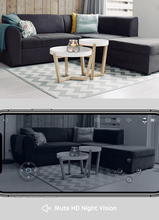 Enabot EBO SE FamilyBot Home Camera Robot: 1080P Movable Pet Camera Indoor, Battery-Operated, Auto-Recharge, Night Vision, 2-Way Talk, Local Storage, APP Control