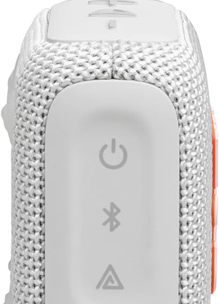 JBL Go 4 - Ultra-Portable, Waterproof and Dustproof Bluetooth Speaker, Big JBL Pro Sound with Punchy bass, 7-Hour Built-in Battery, Made in Part with Recycled Materials (White)