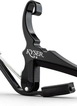 Kyser Quick-Change Guitar Capo for 6-string acoustic guitars, Black, KG6BA