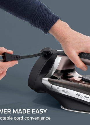 Rowenta AccessSteam Cordreel Steam Iron for Clothes, Anti-Drip Protection, Clothes Iron with Steamer, DW2459U1