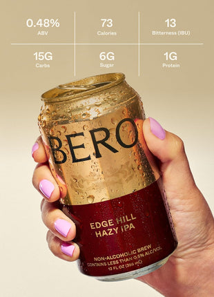 BERO Variety Pack Non-Alcoholic Beer, Non-Alcoholic Craft Ale, Hoppy IPA Style Craft Brew, NA Beer by Tom Holland, Refreshing Alcohol Alternative Beverages for Any Occasion - Pack of 12