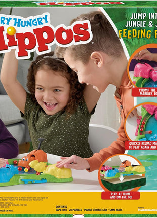 Hasbro Gaming Hungry Hungry Hippos Game for Preschoolers | Instant Marble Relaunch, Easy Set-Up & Storage| Ages 4 and Up | 2 to 4 Players | Kids Games