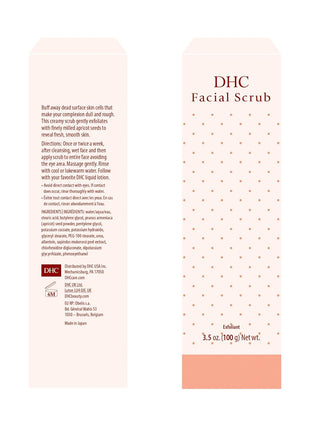 DHC Facial Scrub, Gentle Apricot Facial Exfoliator, Microbead-Free, 3.5 oz | Creamy Exfoliating Scrub with Finely Milled Apricot Gently Removes Dead Skin Cells, Brightens and Smoothes Uneven Texture