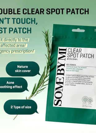 SOME BY MI 30 Days Miracle Clear Spot Patch - Pack of 5, 90 Counts, 2 Size(10mm 45Counts, 12mm 45Counts) - Invisible Hydrocolloid Skin Trouble and Pimple Patch with No Irritation - Korean Skin Care