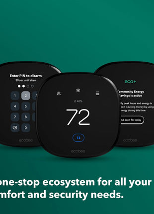 ecobee Smart Thermostat Enhanced, Programmable Wifi Thermostat | Works with Siri, Alexa, Google Assistant - Energy Star Certified - Smart Home. Energy saving thermostat.