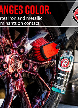 Adam's Polishes Wheel Cleaner 16oz - Tough Wheel Cleaning Spray for Car Wash Detailing | Rim Cleaner & Brake Dust Remover | Safe On Chrome Clear Coated & Plasti Dipped Wheels | Use w/Wheel Brush