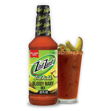 Zing Zang Dill Pickle Bloody Mary Mix (32 Fl Oz, Pack of 1) Cocktail Mixer
