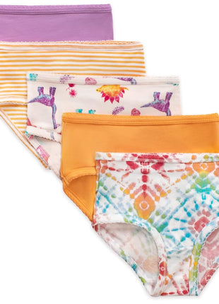 Burt's Bees Baby Baby Toddler Girl Underwear, Organic Cotton, Pack of 5, Planets & Unicorns, 4-5T