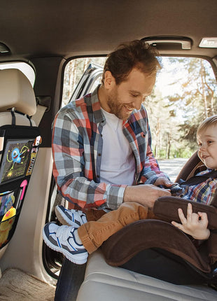 ONE PIX Backseat Car Organizer Mats Back Seat Organizers and Storage Bag with Touch Screen Tablet Holder for Kids Toddlers Car Seats, Travel Accessories, Road Trip Essentials Kids