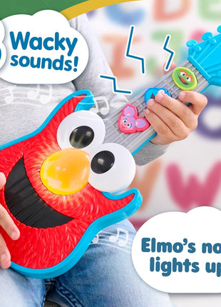 Sesame Street Rock with Elmo Guitar, Dress Up and Pretend Play, Lights and Sounds Preschool Musical Toy