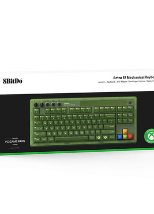 8BitDo Retro 87 Mechanical Keyboard with RGB Backlight, Bluetooth/2.4G/USB-C Hot Swappable Wireless Gaming Keyboard for Windows and Android - Xbox Edition (Officially Licensed)