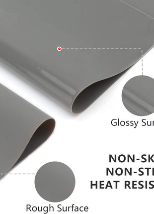 Gartful 3Pack Silicone Sheet for Crafts, Resin Jewelry Casting Molds Mat, Food Grade Silicone Placemat, Multipurpose Table Protector, Nonstick Nonskid Heat-Resistant, Black&Gray&Beige (15.7x11.8inch)