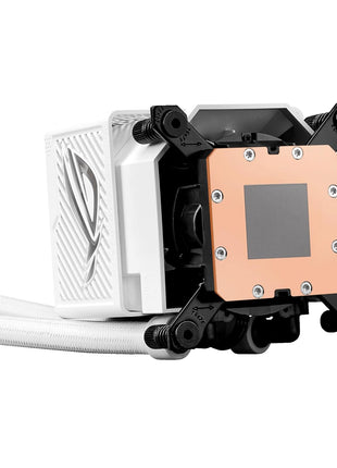 ASUS ROG RYUJIN III 360 ARGB EXTREME White Edition all-in-one AIO CPU liquid cooler, AMD Ryzen 9000 & Intel® CoreTM Ultra Ready, Asetek Gen8 V2 pump;high airflow static pressure magnetic fans; 3.5 inch LCD