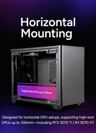 Cooler Master NR200 Mini-ITX PC Case, High Airflow, 330mm GPU Support