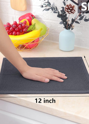 Homaxy 100% Cotton Waffle Weave Kitchen Dish Cloths, Ultra Soft Absorbent Quick Drying Dish Towels, 12 x 12 Inches, 6-Pack, Dark Grey
