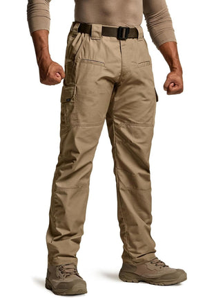 CQR Men's Tactical Pants, Water Resistant Ripstop Cargo Pants, Lightweight EDC Work Hiking Pants, Outdoor Apparel, Duratex Mag Pocket Black, 34W x 32L