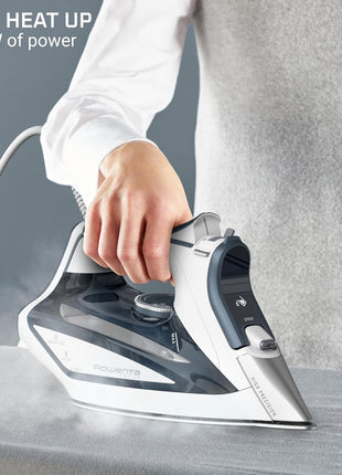 Rowenta Iron Steamer for Clothes, Powerful Steam Iron with Steamers, Focus Stainless Steel Soleplate, 400 Microsteam Holes, Lightweight, Leakproof, 1725 Watts, DW5280