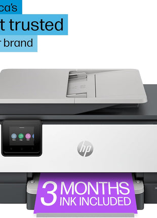 HP OfficeJet Pro 8135e Wireless All-in-One Color Inkjet Printer, Print, scan, Copy, fax, ADF, Duplex Printing Best-for-Home Office, 3 Month Instant Ink Trial Included, AI-Enabled (40Q35A)