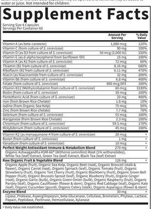Garden of Life Vitamin Code Perfect Weight Multivitamin, 240 Capsules | Women and Men, Healthy Active Metabolism, Stress Management, Ashwagandha, Green Tea and Enzymes