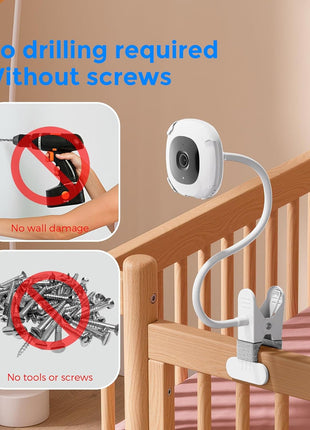 Flexible Twist Clip Holder for Nanit Pro Smart Baby Monitor,Flexible Twist Monitor Bracket for Nanit Pro Smart BabyMonitor,No Drilling Required