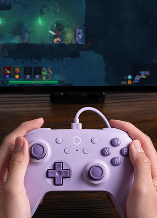 8BitDo Ultimate 2C Wired Controller for Windows PC and Android, with 1000Hz Polling Rate, Hall Effect Joysticks and Hall Triggers, and Remappable L4/R4 Bumpers (Purple)