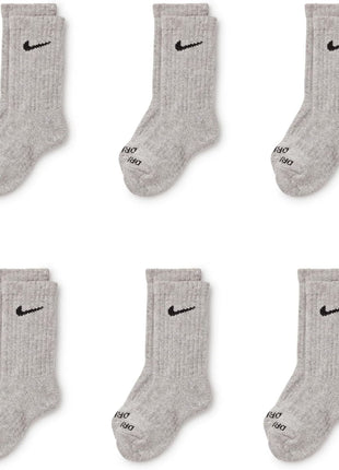 Nike Dri-Fit Performance Basic Crew (Toddler/Little Kid) White 5-7 (10 Toddler-3 Little Kid)