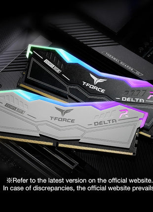 TEAMGROUP T-Force Delta RGB DDR5 Ram 32GB (2x16GB) 6400MHz PC5-51200 CL38 Desktop Memory Module Ram for 600 700 Series Chipset XMP 3.0 Ready Black FF3D532G6400HC38JDC01