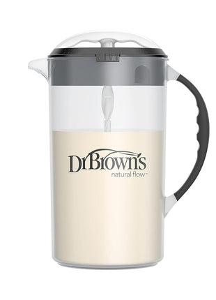 Dr. Brown's Baby Formula Mixing Pitcher with Adjustable Stopper, Locking Lid & No Drip Spout, Black, BPA Free, 36oz, 1 Pack