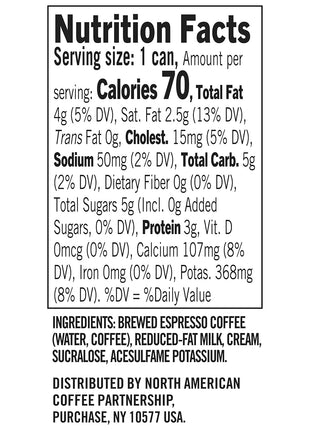 Starbucks Ready to Drink Coffee, Espresso & Cream Light , 6.5oz Cans (12 Pack) (Packaging May Vary)
