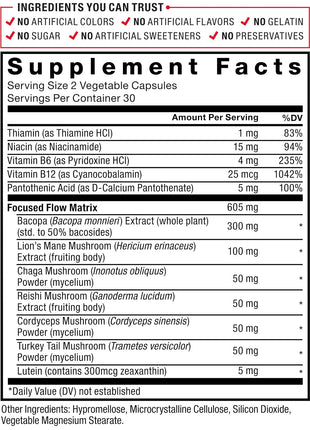 Force Factor Forebrain Focus Brain Booster | Brain Supplement to Boost Clarity & Concentration, Memory & Sharpness, Nootropic Brain Support Supplement, 60 Capsules