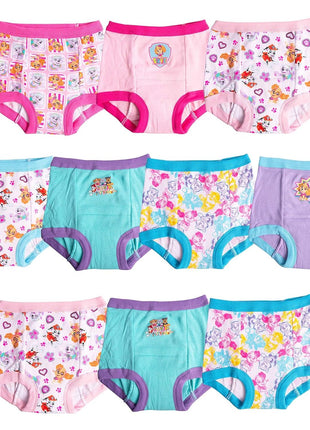 Paw Patrol Girls Toddler Potty Training Pants With Chase, Skye & More With Success Chart & Stickers Size 18, 2T, 3T, 4T, 10-Pack, 3T