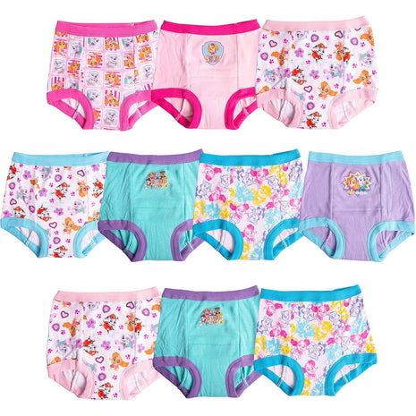 Paw Patrol Girls Toddler Potty Training Pants With Chase, Skye & More With Success Chart & Stickers Size 18, 2T, 3T, 4T, 10-Pack, 3T