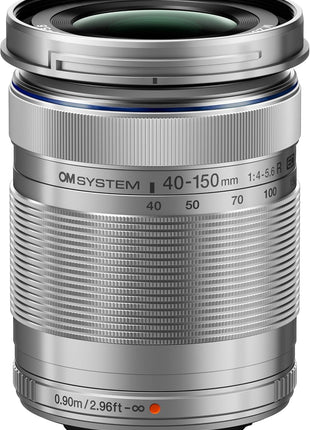 OM SYSTEM Olympus M.Zuiko Digital 40-150mm F4.0-5.6 R Silver for Micro Four Thirds System Camera, 3.75x Zoom Lens, Portable Design