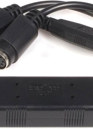 StarTech.com USB to PS/2 Adapter for Keyboard and Mouse - Keyboard / mouse adapter - USB - USBPS2PC, Black