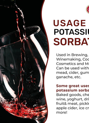 Spicy World Potassium Sorbate 14 Oz - Food Grade - Great Wine Stabilizer, Preservative for Gummies, Mead, Cider & More!