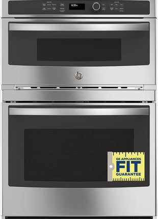 GE JT3800SHSS 30′′ Built‐In Combination Wall Oven with Microwave – 6.7 cu ft Total Capacity, Sensor Cooking, Self‐Clean with Steam, Sabbath Mode, Stainless Steel