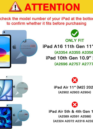 ProCase 2 Pack Screen Protector for iPad A16 2025 11th/10th 2022 Generation (11-inch/10.9), Tempered Glass Film Guard -Clear