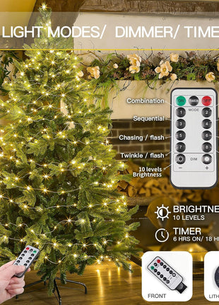 suddus Fairy Lights Battery Operated 33ft 100 LED String Lights Remote | Battery Operated, Copper Wire, Twinkle Lights, Indoor,Outdoor, Wedding,Christmas