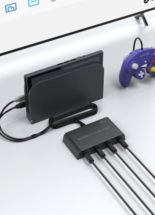 MAYFLASH Gamecube Controller Adapter for Wii U, PC Windows and Switch/Switch 2, 4 Ports
