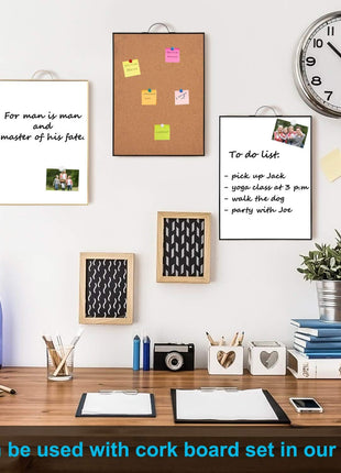 TSJ OFFICE Small White Board - 16 inch X 12 inch Portable Black Aluminum Framed Whiteboard, Magnetic Dry Erase Board with a Handle, to Do List Notepad for Office, Home, School