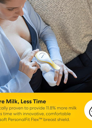 Medela Manual breast pump with Flex Shields Harmony Single Hand for More Comfort and Expressing More Milk