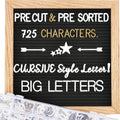 Changeable Felt Letter Board with Letters, Pre Cut & Sorted 725 Letters, First Day of School Board, 10x10 Inch Message Board, Classroom Decor Farmhouse Wall Decor Sign Board