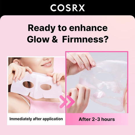 COSRX The Peptide Collagen Hydrogel Pack, Mask Pack, Pack of 3, Resilient, Glossy, Shiny, Moisture, Moisture, Lifting, Collagen Mask, Gel Mask, Tested for Human Body, Cosar X, Essence, Skin Care, Korean Cosmetics
