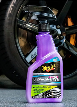 Meguiar's Hybrid Ceramic Tire Shine - Long-Lasting Shine That's Durable & Water-Resistant Hybrid Ceramic Technology - 16 Oz Spray