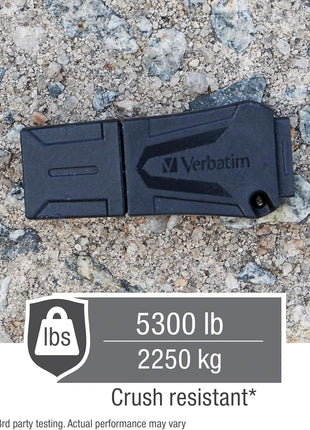 Verbatim 16GB ToughMAX USB 2.0 Flash Drive - Extremely Durable Thumb Drive - Black 70000
