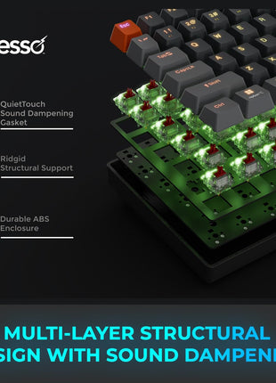 Adesso EasyTouch 1000 VIA Mini Mechanical Keyboard Multi-OS Illuminated | Wired/Wireless/Bluetooth, With Copilot Ai Hotkey