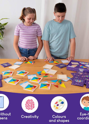 BONNYCO Tangram Puzzle Wooden Pack 30 Kids Party Favors. Goodie Bags Stuffers for Kids 3-5 4-8, Return Gifts for Birthday Party. Goody Bag Stuffers, Pinata Filler Toys Bulk. Classroom Prizes, Rewards